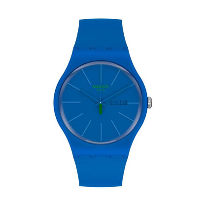 SWATCH Blue Plastic Dress Watch - Stylish and Functional Timepiece