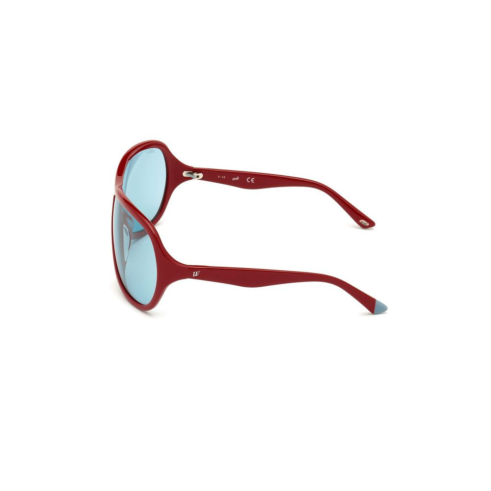 WEB EYEWEAR Women’s Sunglasses – Multicolor Plastic Frame, Red Lenses