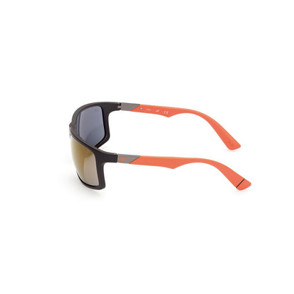WEB EYEWEAR Black Acetate Sunglasses – Stylish Mirrored Lenses