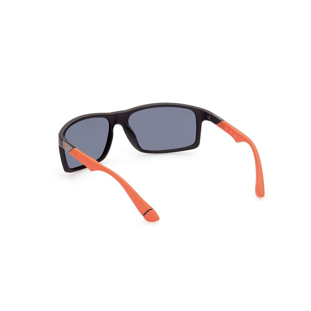 WEB EYEWEAR Black Acetate Sunglasses – Stylish Mirrored Lenses