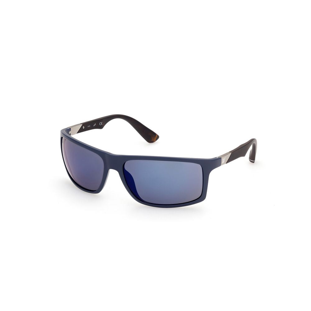 WEB EYEWEAR Blue Acetate Sunglasses – Stylish Blue Frame with Mirrored Lenses