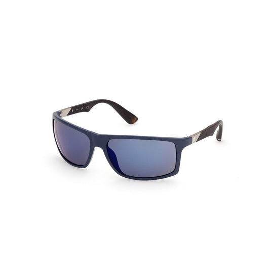 WEB EYEWEAR Blue Acetate Sunglasses – Stylish Blue Frame with Mirrored Lenses