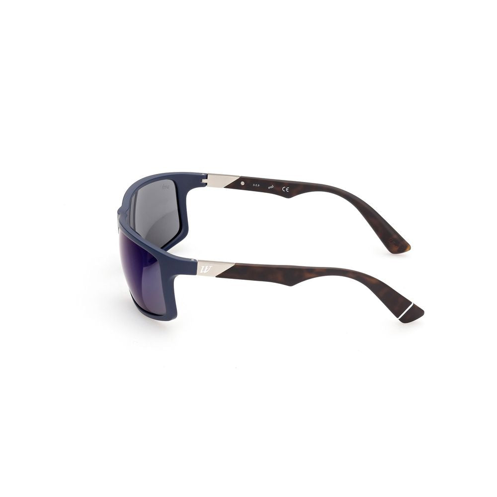 WEB EYEWEAR Blue Acetate Sunglasses – Stylish Blue Frame with Mirrored Lenses