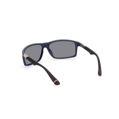 WEB EYEWEAR Blue Acetate Sunglasses – Stylish Blue Frame with Mirrored Lenses