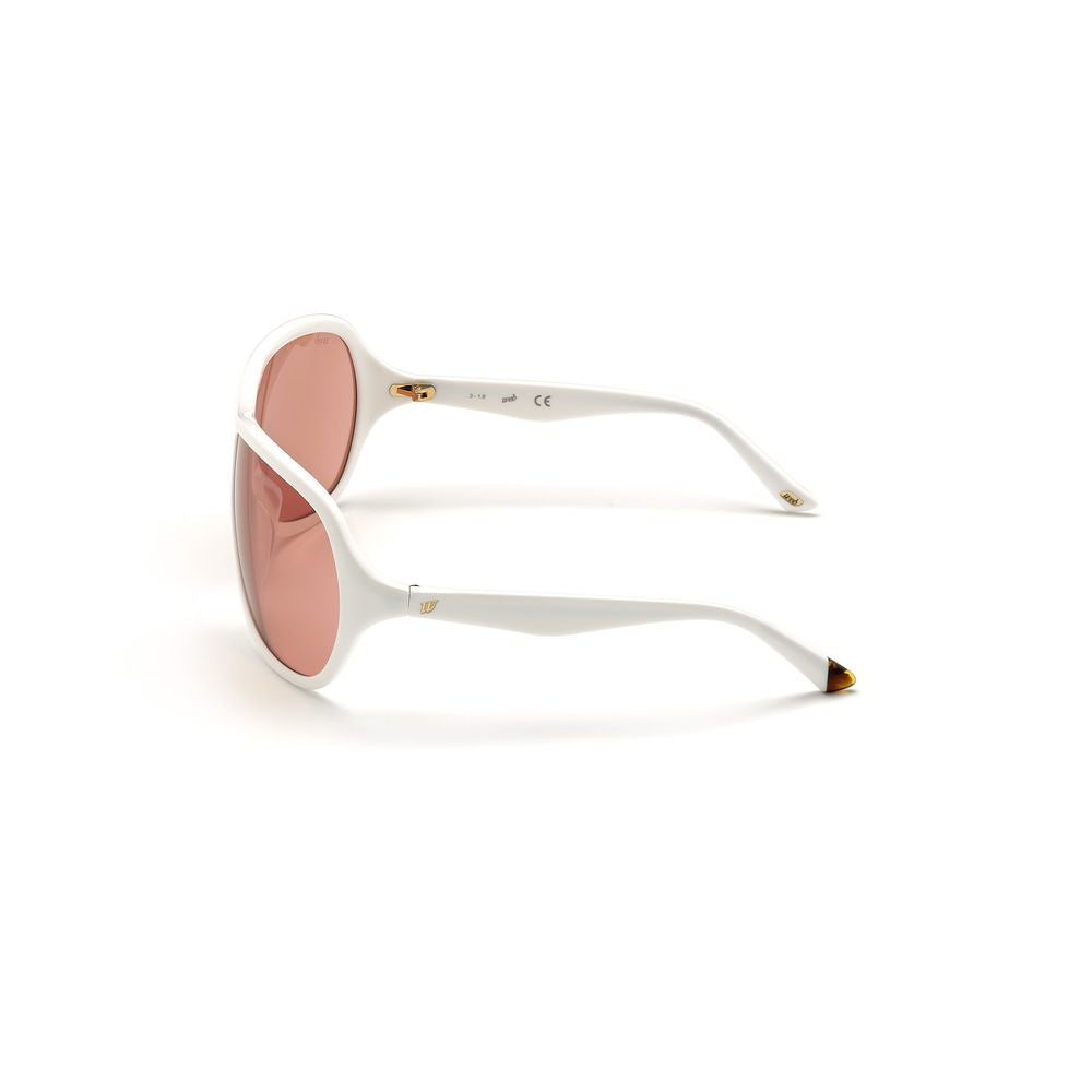 WEB EYEWEAR Women’s Sunglasses – White Plastic Frame, Brown Lenses