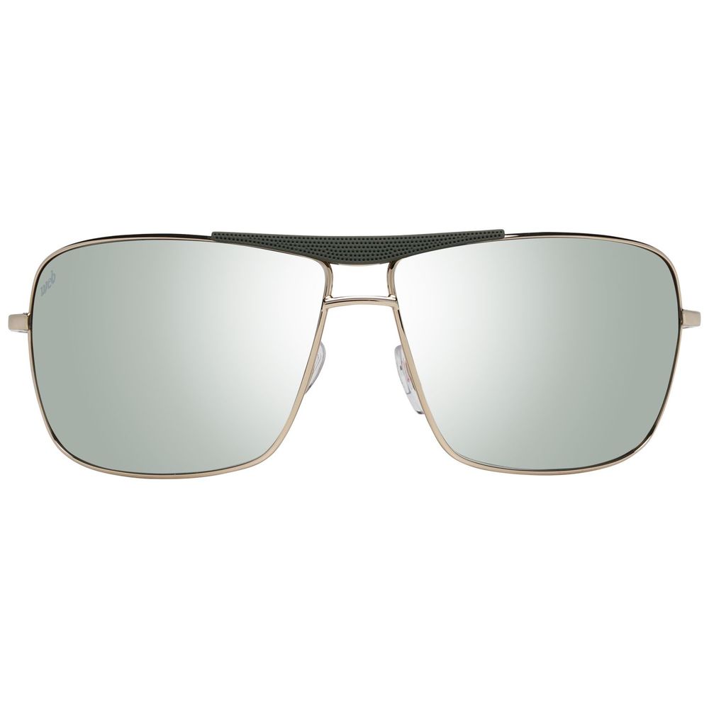 WEB EYEWEAR Men's Gold Metal Sunglasses – Green Lenses