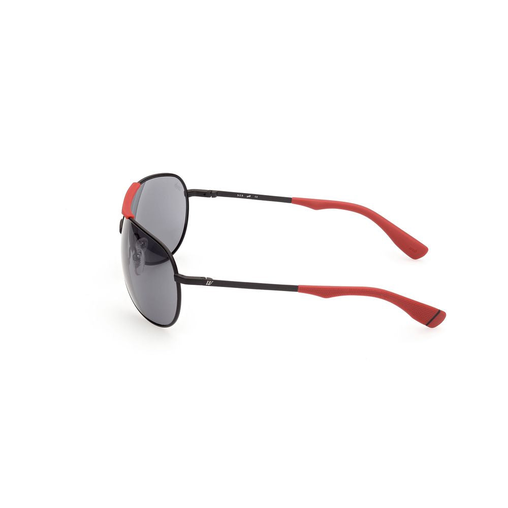 WEB EYEWEAR Black Metal Sunglasses – Stylish Grey Lenses