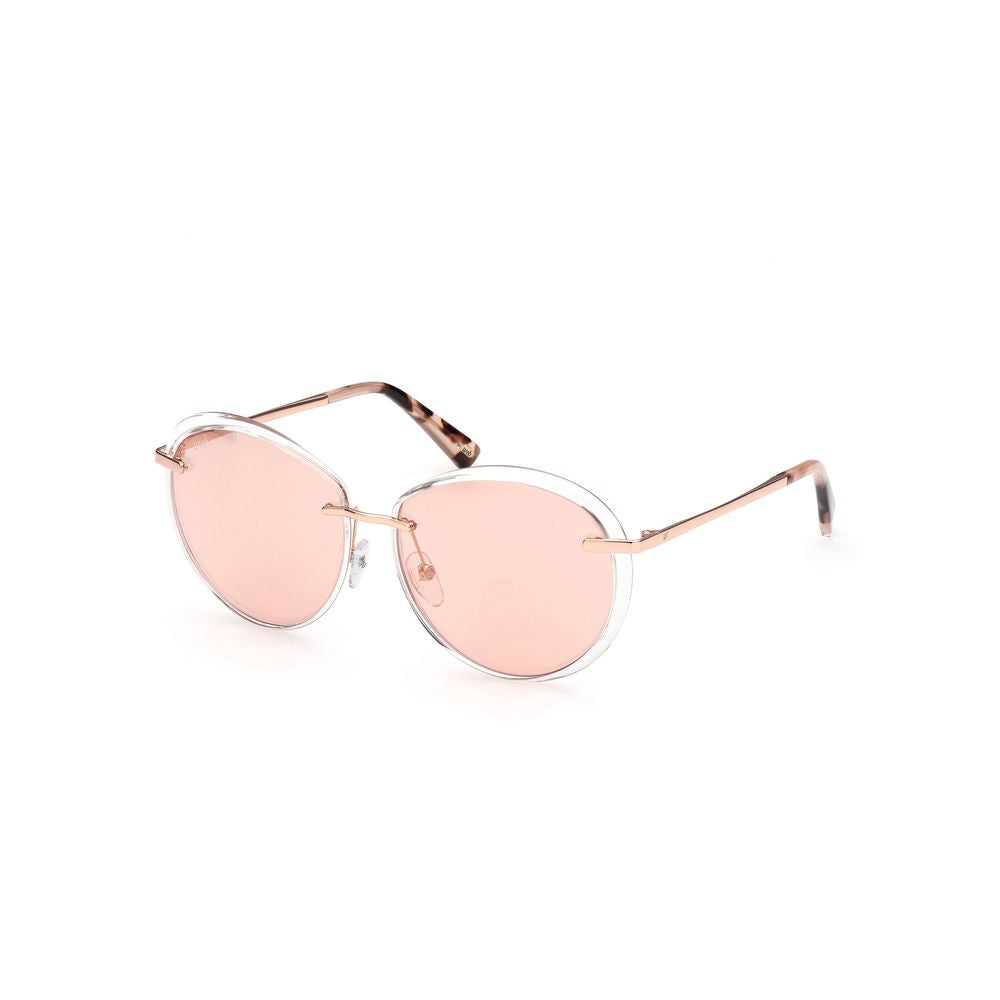 WEB EYEWEAR Women’s Sunglasses – Transparent Metal Frame, Lilac Gradient Lenses