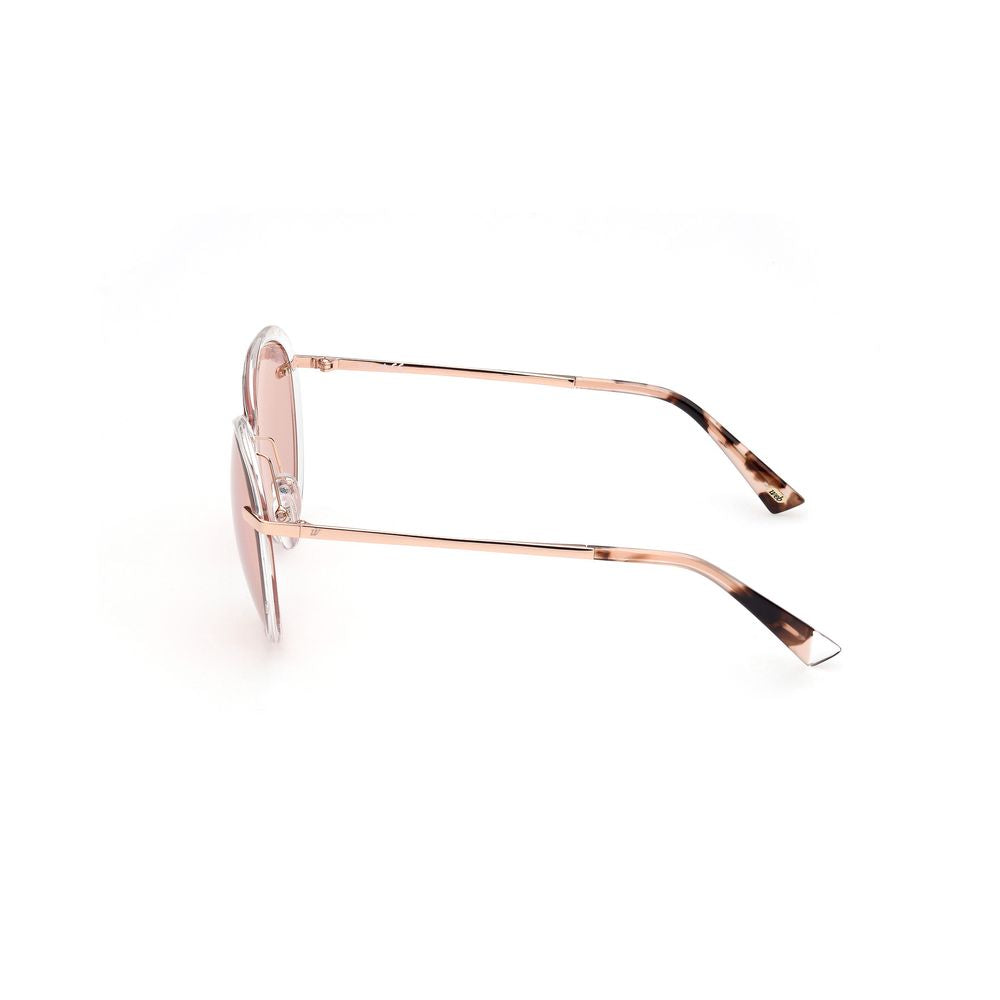 WEB EYEWEAR Women’s Sunglasses – Transparent Metal Frame, Lilac Gradient Lenses