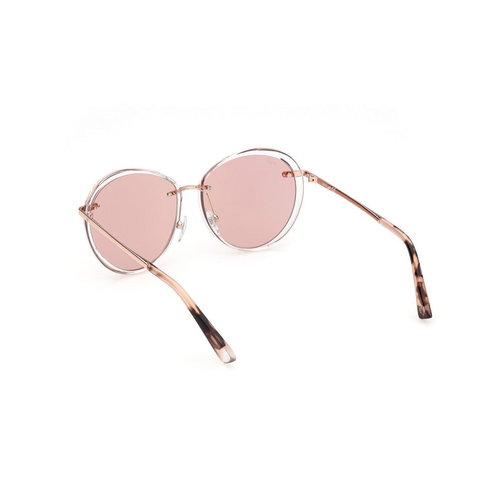 WEB EYEWEAR Women’s Sunglasses – Transparent Metal Frame, Lilac Gradient Lenses