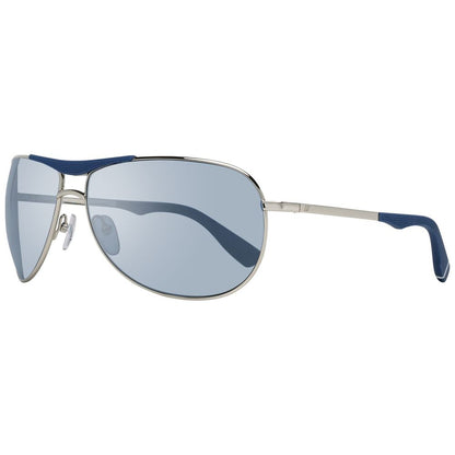 WEB EYEWEAR Men’s Sunglasses – Silver Metal Frame, Blue Lenses