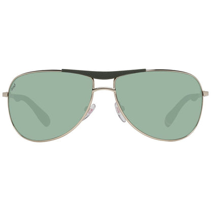WEB EYEWEAR Gold Metal Sunglasses – Stylish Green Lenses