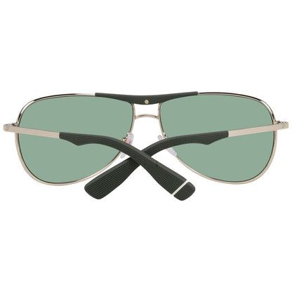 WEB EYEWEAR Gold Metal Sunglasses – Stylish Green Lenses