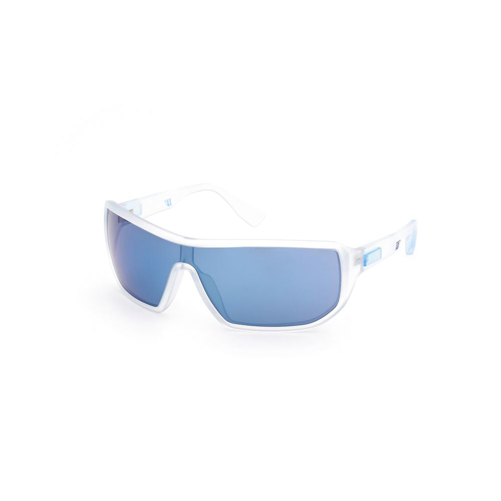 WEB EYEWEAR Transparent Acetate Sunglasses – Stylish Blue Lenses