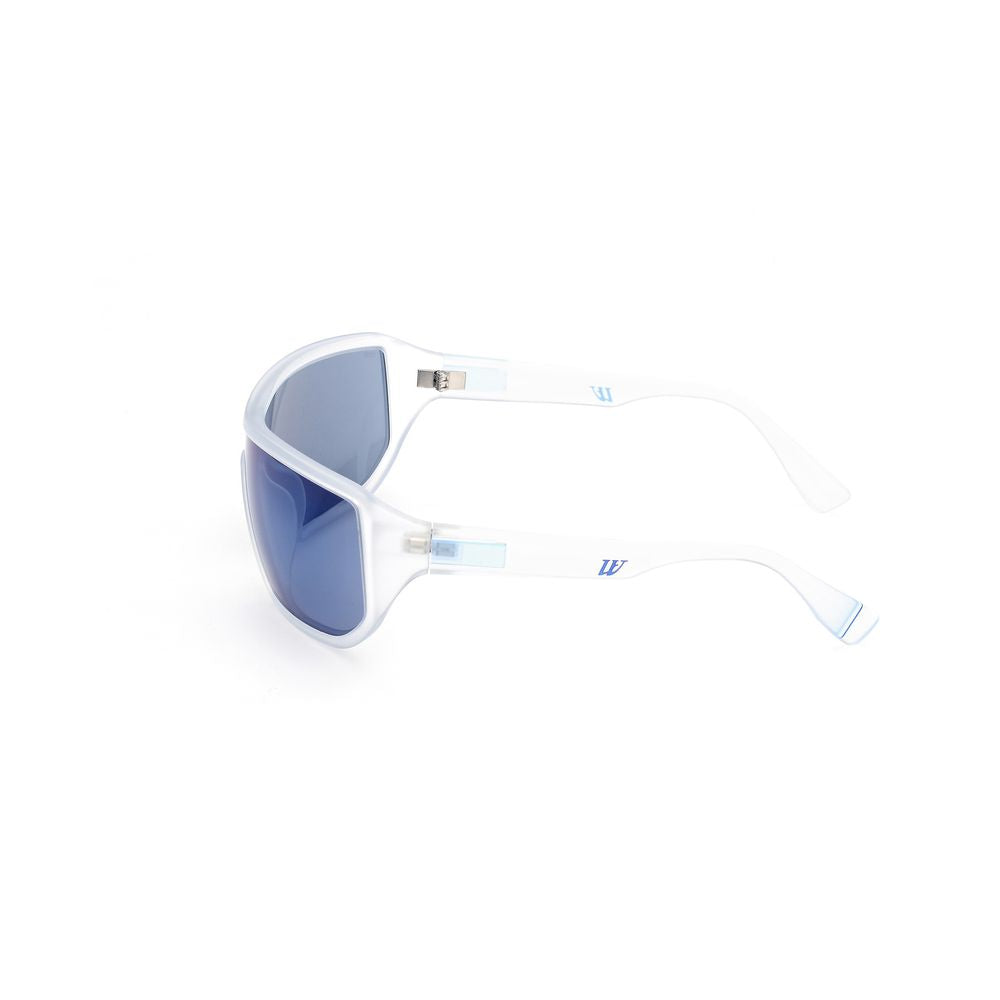 WEB EYEWEAR Transparent Acetate Sunglasses – Stylish Blue Lenses