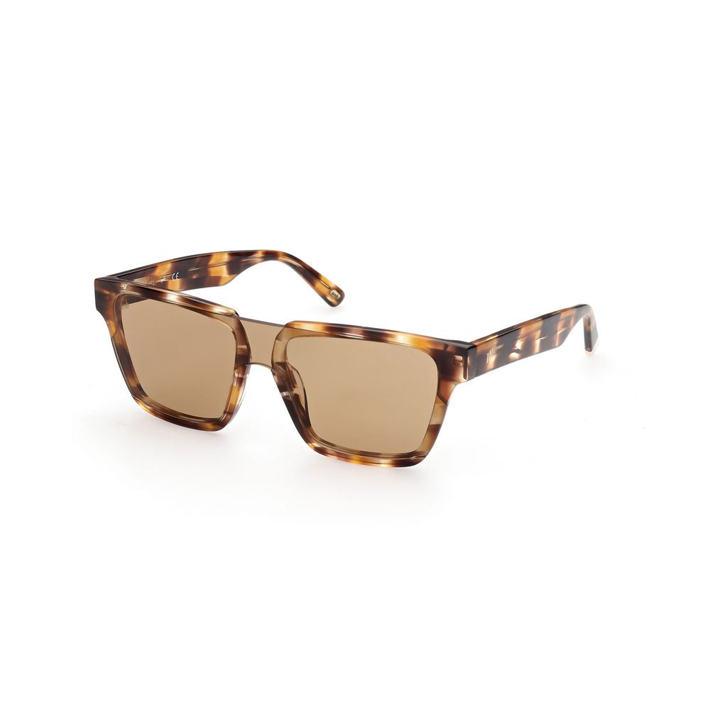 WEB EYEWEAR Bicolor Sunglasses – Yellow Frame, Brown Gradient Lenses
