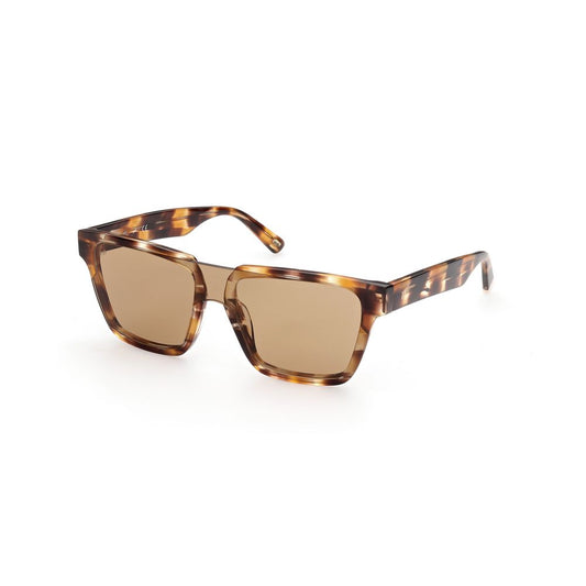 WEB EYEWEAR Bicolor Sunglasses – Yellow Frame, Brown Gradient Lenses