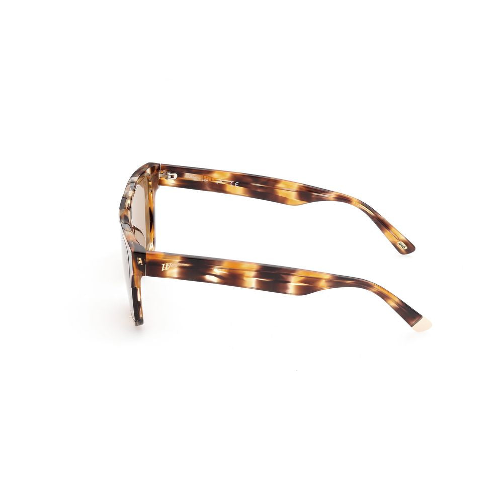 WEB EYEWEAR Bicolor Sunglasses – Yellow Frame, Brown Gradient Lenses