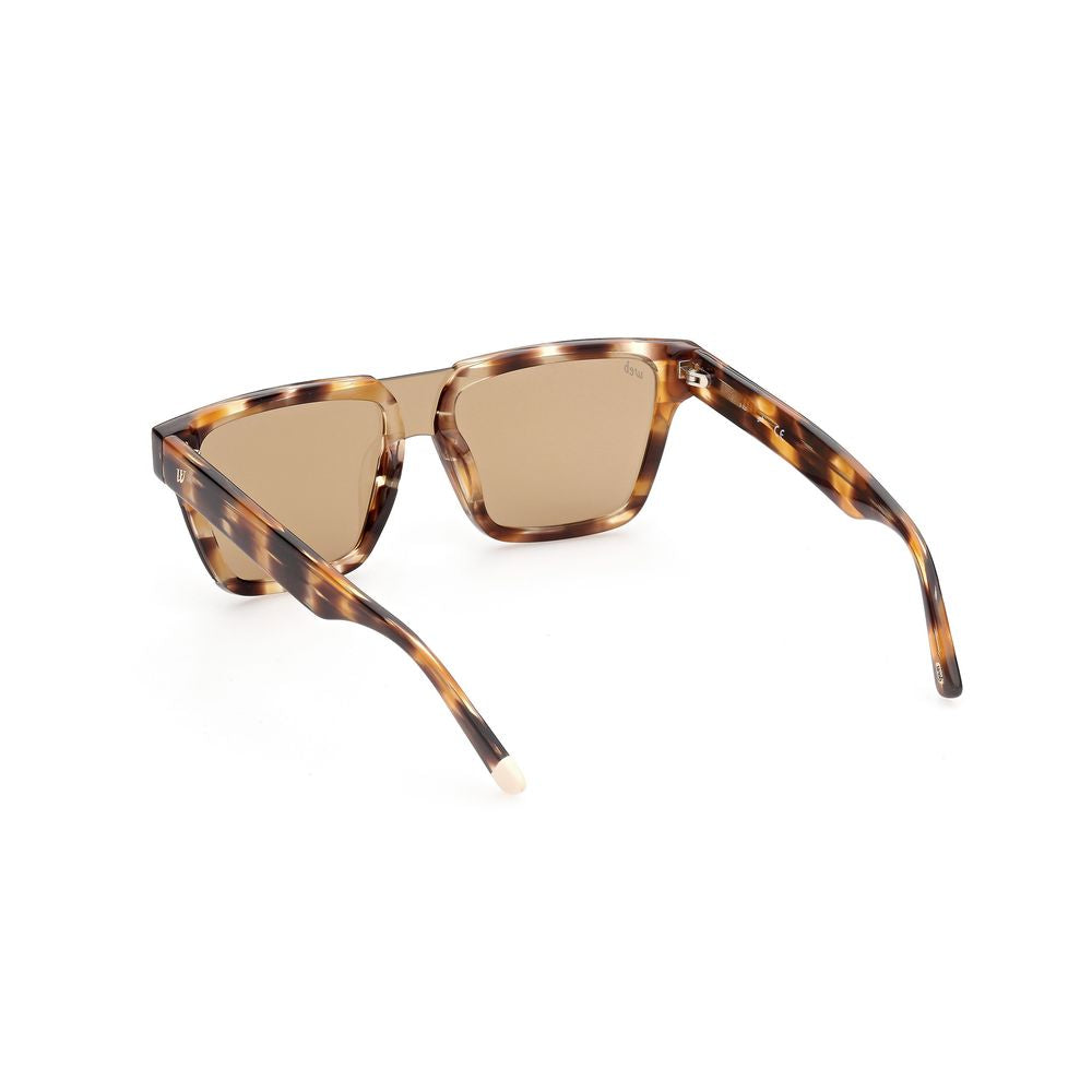 WEB EYEWEAR Bicolor Sunglasses – Yellow Frame, Brown Gradient Lenses