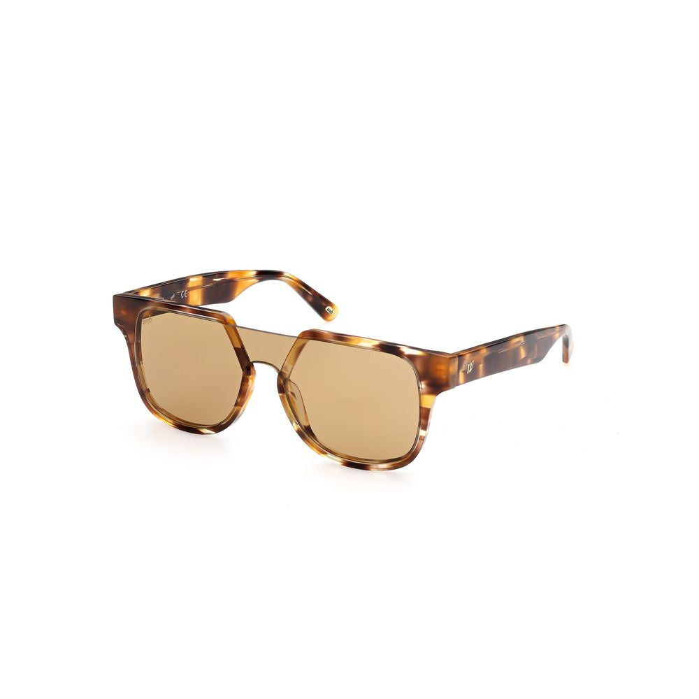 WEB EYEWEAR Bicolor Sunglasses – Yellow Frame with Brown Gradient Lenses