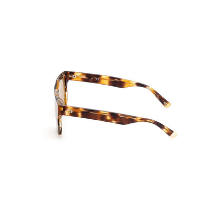 WEB EYEWEAR Bicolor Sunglasses – Yellow Frame with Brown Gradient Lenses
