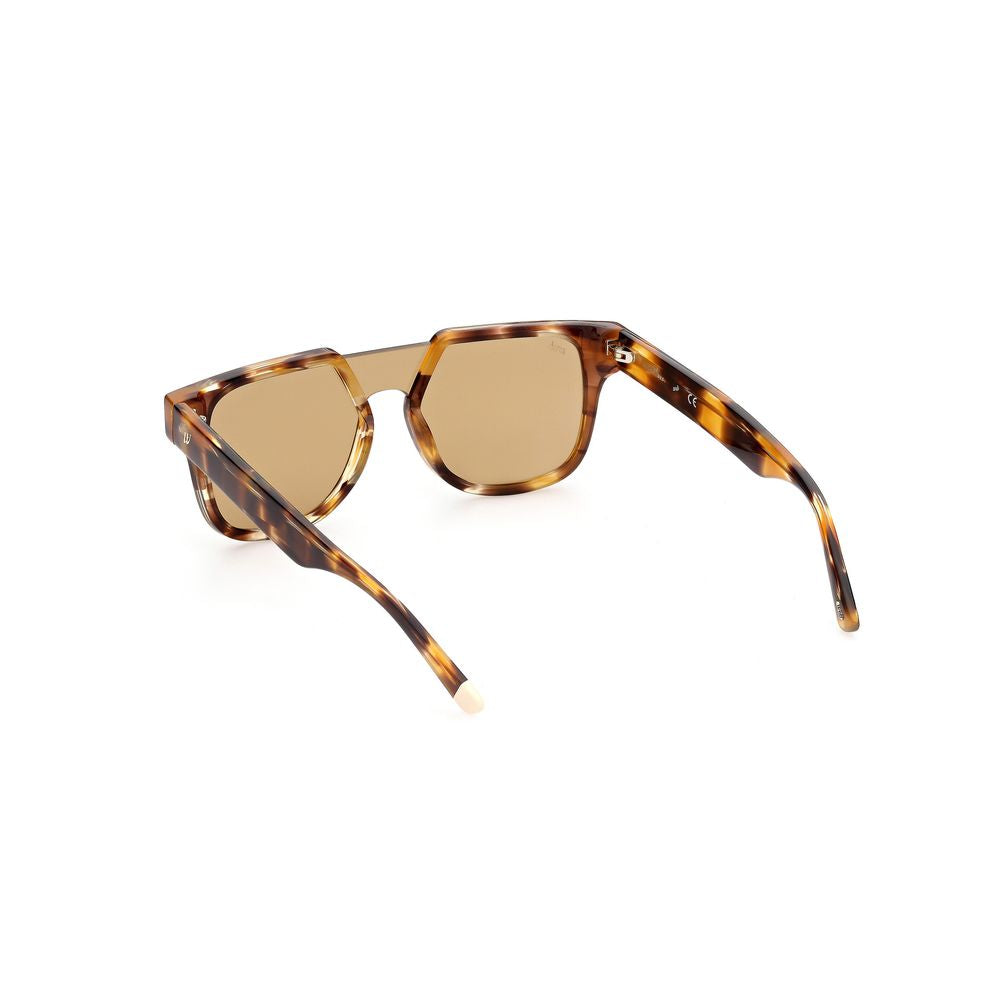 WEB EYEWEAR Bicolor Sunglasses – Yellow Frame with Brown Gradient Lenses