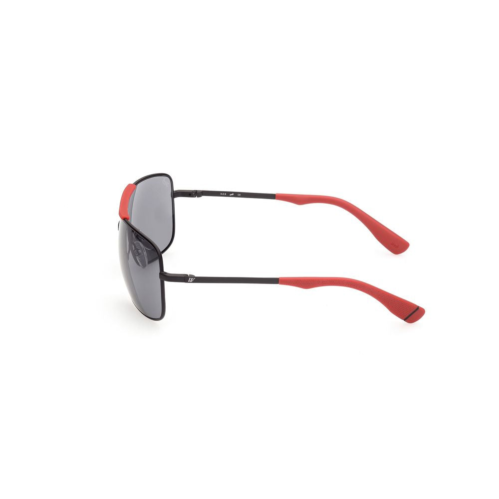 WEB EYEWEAR Black Metal Sunglasses – Stylish Full UV Protection
