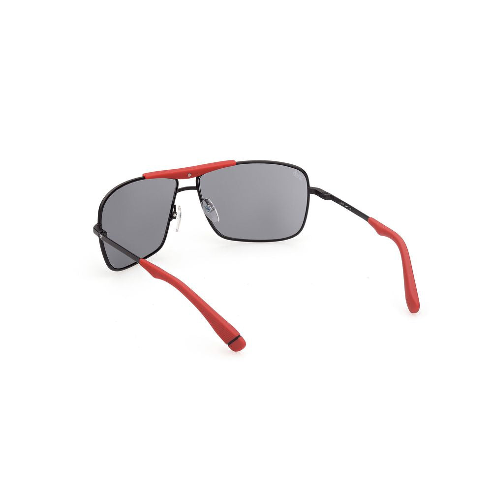 WEB EYEWEAR Black Metal Sunglasses – Stylish Full UV Protection