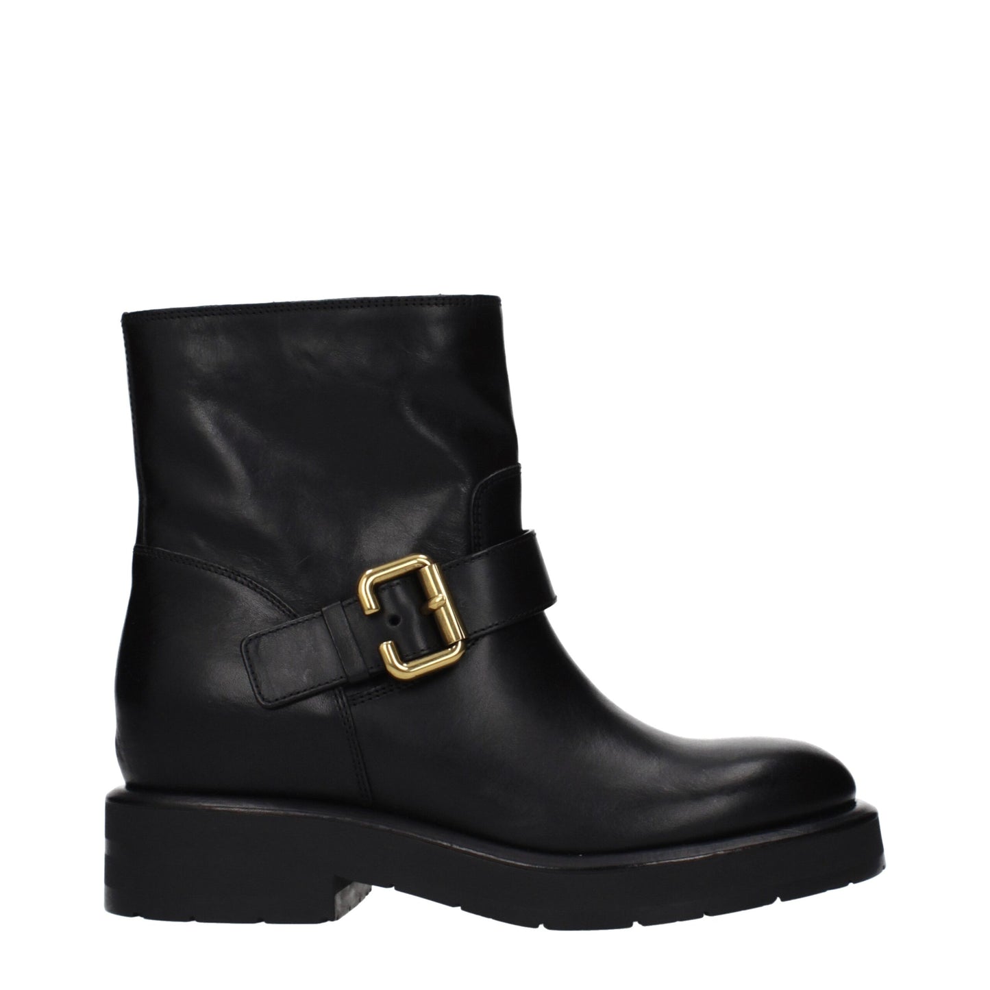 Chloé Black Leather Ankle Boots - Effortless Elegance