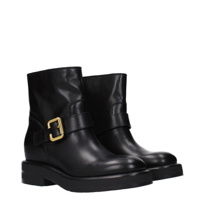 Chloé Black Leather Ankle Boots - Effortless Elegance