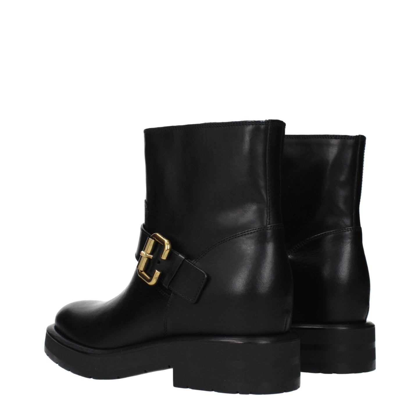 Chloé Black Leather Ankle Boots - Effortless Elegance