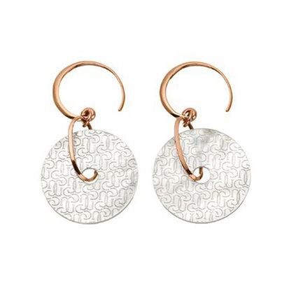 GC Bicolor Silver Earrings - Elegant Design for Modern Women