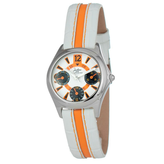 JUSTINA Bicolor Leather Dress Watch - Contemporary Elegance