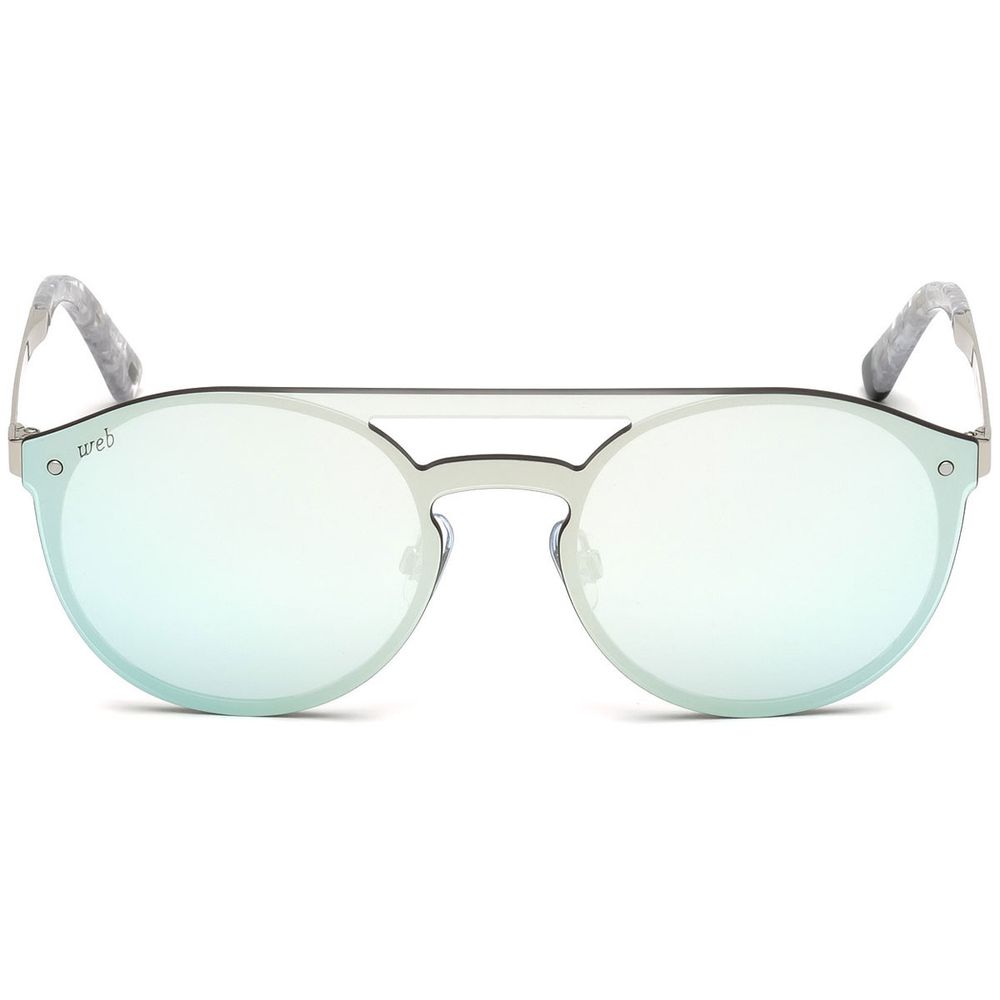 WEB EYEWEAR Unisex Sunglasses – Silver Havana Frame, Mirror Lenses