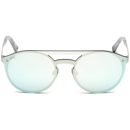 WEB EYEWEAR Unisex Sunglasses – Silver Havana Frame, Mirror Lenses