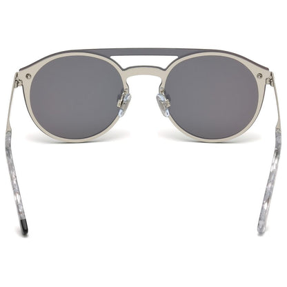 WEB EYEWEAR Unisex Sunglasses – Silver Havana Frame, Mirror Lenses