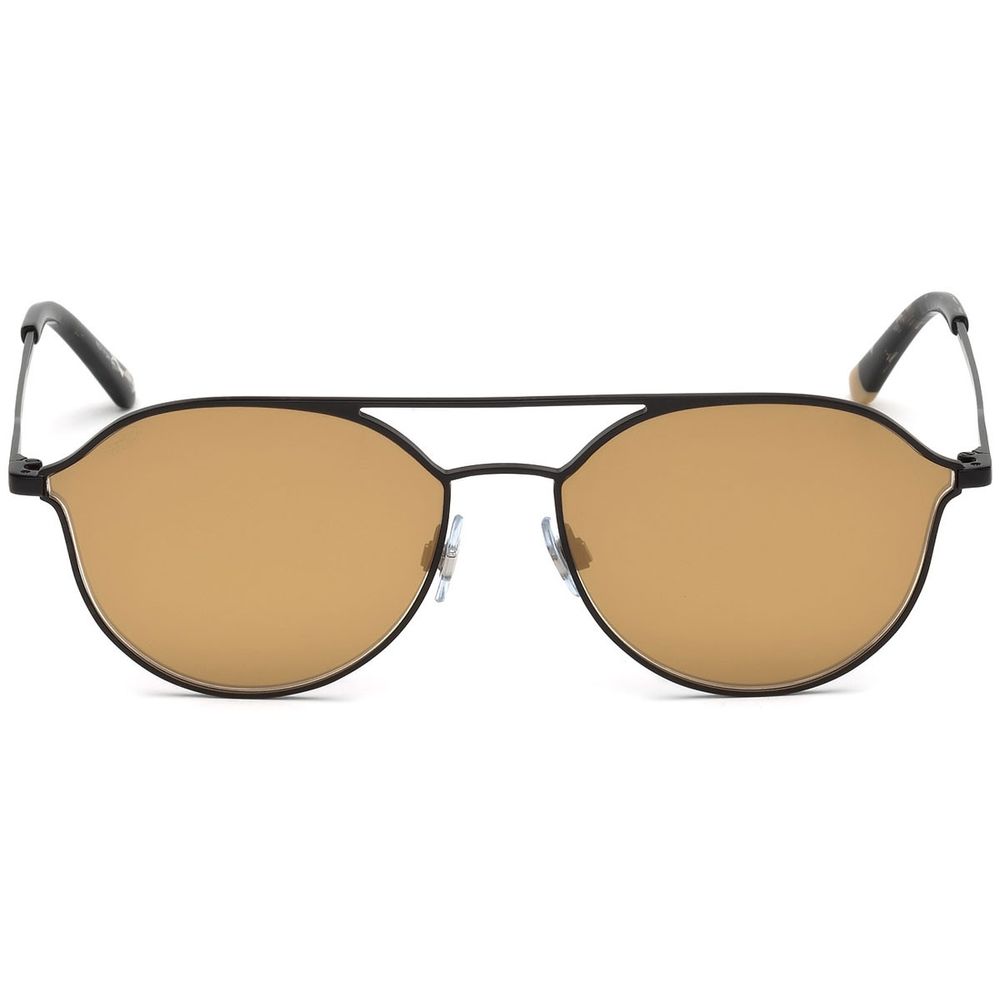 WEB EYEWEAR Unisex Sunglasses – Black/Gold Mirrored Metal Frame