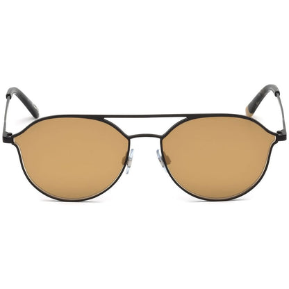 WEB EYEWEAR Unisex Sunglasses – Black/Gold Mirrored Metal Frame