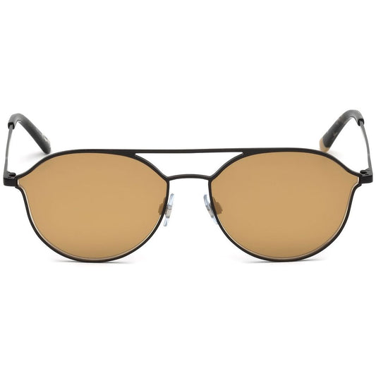 WEB EYEWEAR Unisex Sunglasses – Black/Gold Mirrored Metal Frame