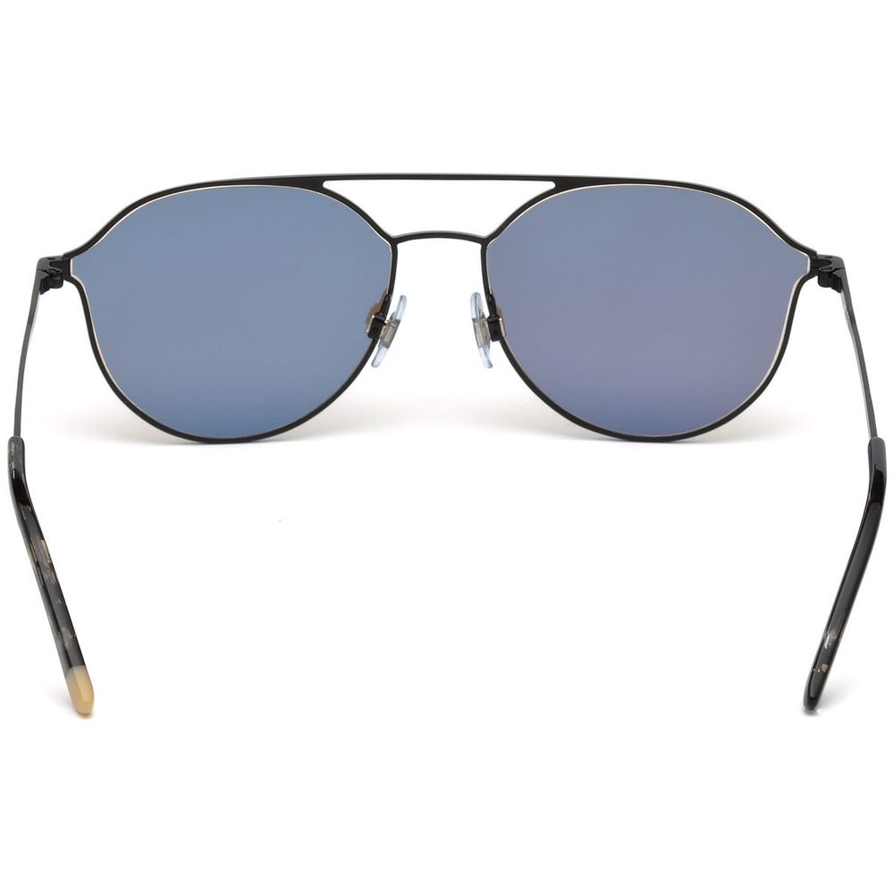 WEB EYEWEAR Unisex Sunglasses – Black/Gold Mirrored Metal Frame