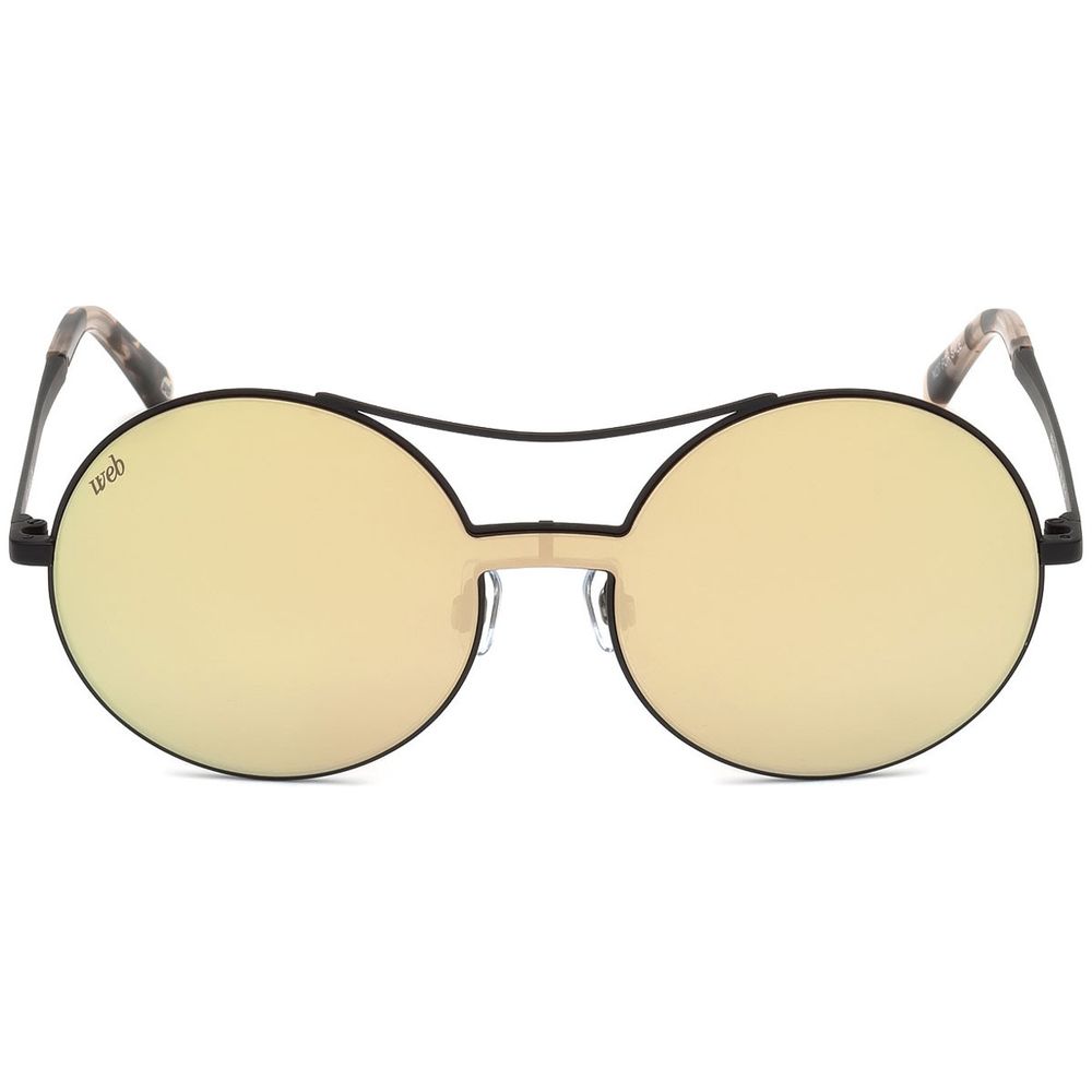 WEB EYEWEAR Women's Sunglasses – Black Metal Frame, Pink Mirrored Lenses