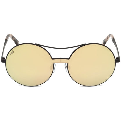 WEB EYEWEAR Women's Sunglasses – Black Metal Frame, Pink Mirrored Lenses