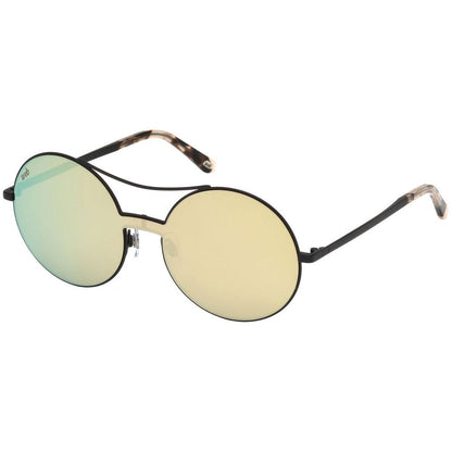 WEB EYEWEAR Women's Sunglasses – Black Metal Frame, Pink Mirrored Lenses