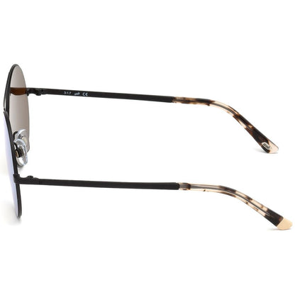 WEB EYEWEAR Women's Sunglasses – Black Metal Frame, Pink Mirrored Lenses