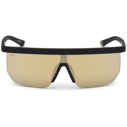 WEB EYEWEAR Unisex Gold Sunglasses – Stylish Mirrored Lenses