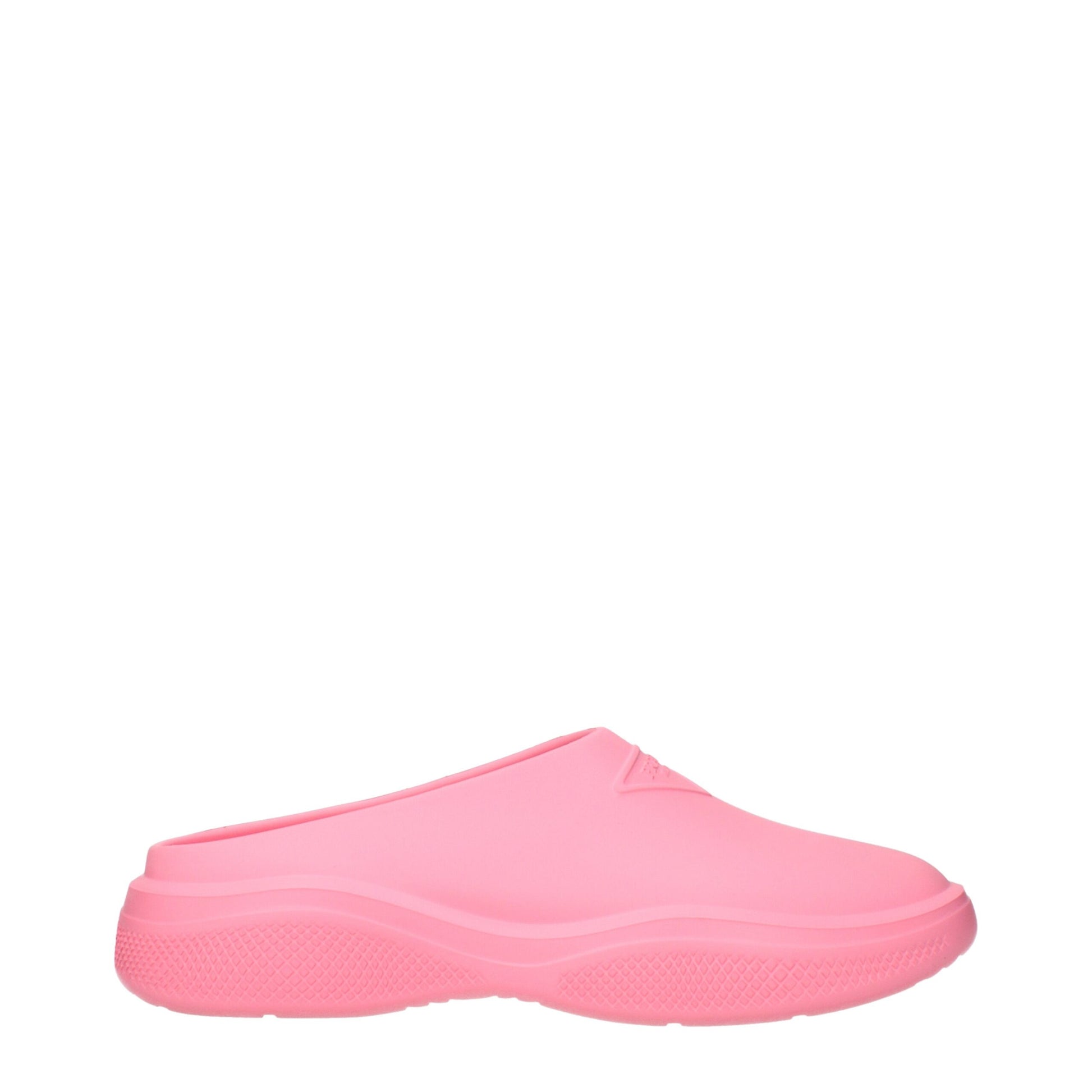Prada Pink Rubber Mules