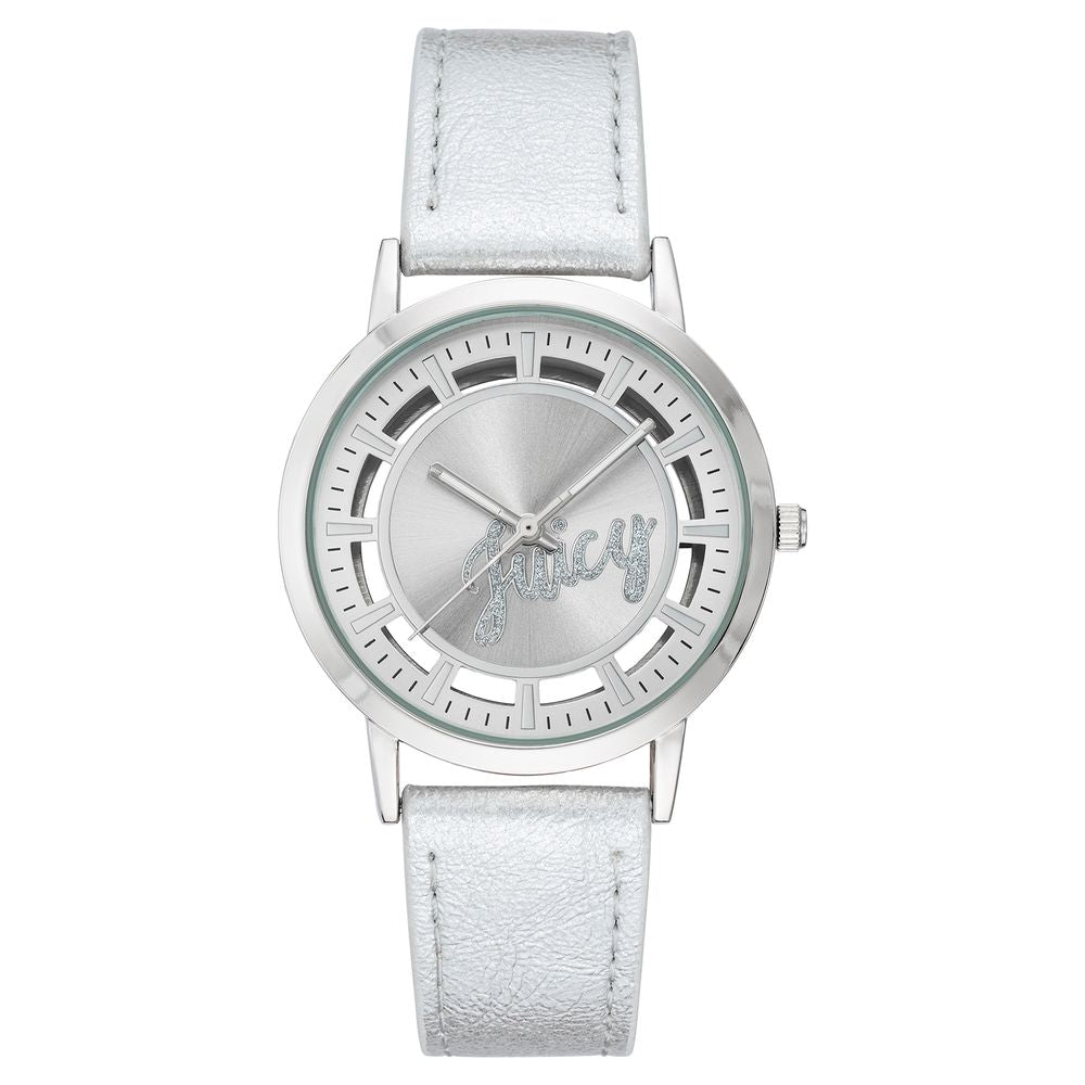 Juicy Couture Women’s Watch, Silver Dial, Silver Plastic Bracelet
