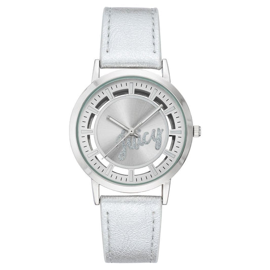 Juicy Couture Women’s Watch, Silver Dial, Silver Plastic Bracelet