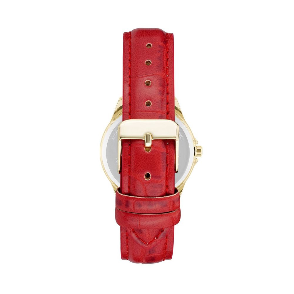 Juicy Couture Women’s Watch, Beige Dial, Red Strap