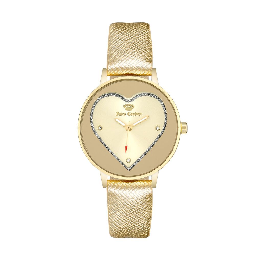 Juicy Couture Women’s Watch, Golden Dial, Gold Plastic Bracelet